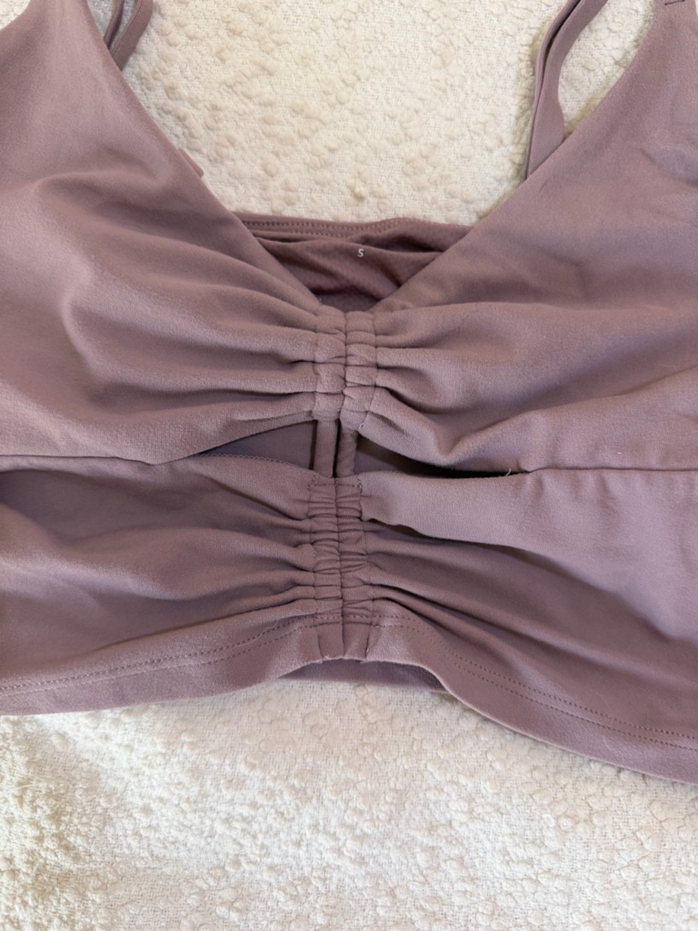 Athleta Cinch Longline Bra. Light lavender color size small excellent condition - Picture 2 of 5